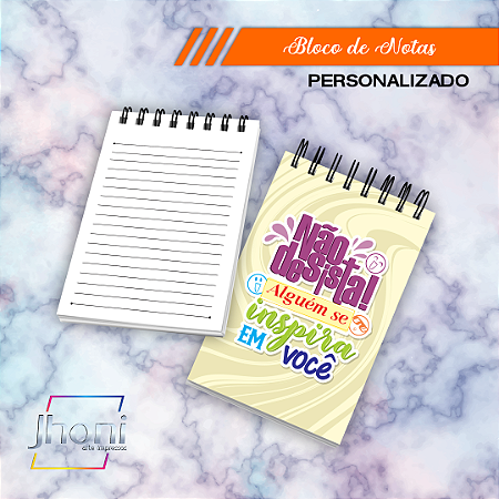 Bloco de Notas 10x15cm 96 Folhas Personalizado