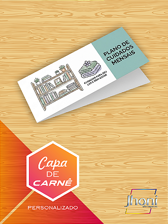 Capa de Carnê 21x10cm 100 un Personalizado