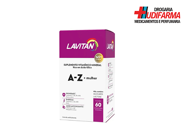 Suplemento Vitamínico Lavitan A-Z Mulher 60 Comprimidos