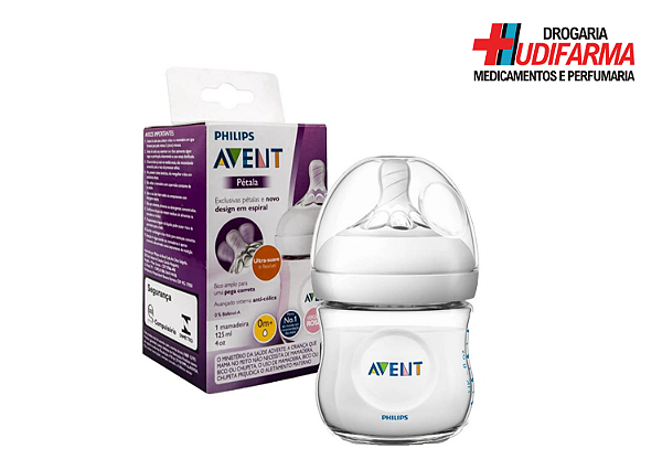 Mamadeira Transparente 125 ML - Pétala AVENT