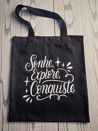Ecobag de Brim preto - Personalizada com a sua Logo ou Marca