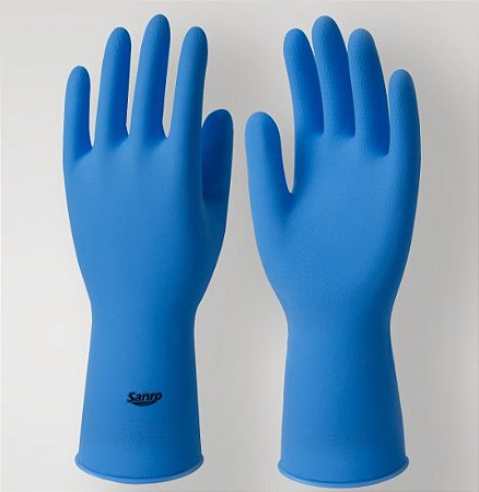 LUVA SANRO LATEX AZUL LIGTH TAM G CA46878