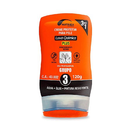 CREME NUTRIEX LUVA QUIMICA GRUPO 3 BISNAGA 120G CA 43802 (SPECIAL)