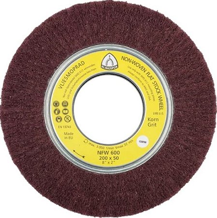 RODA DE MANTA ABRASIVA NFW600 165X50X43,1MM  FINO KLINGSPOR