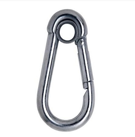 MOSQUETAO CARBOGRAFITE 5X50MM OLHAL E TRAVA EM INOX 3/16