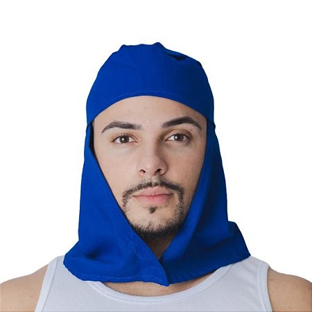 TOUCA DE BRIM ARABE MACOIL AZUL SEM ABA SAIA LONGA