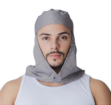 TOUCA DE BRIM ARABE MACOIL CINZA SEM ABA SAIA LONGA