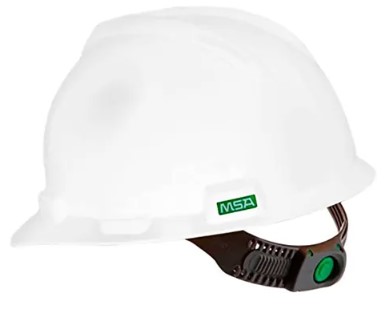 CAPACETE MSA BRANCO V-GARD ABA FRONTAL PUSH KEY SUSPENSAO SIMPLES C/JUGULAR CA498