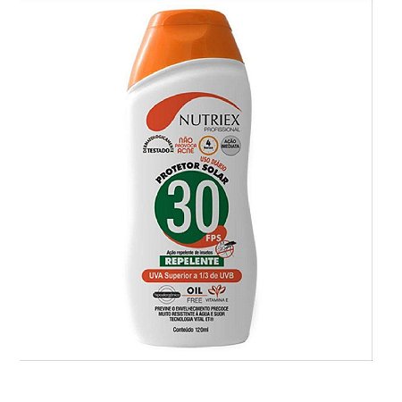 CREME NUTRIEX FPS30 PROTETOR SOLAR REPELENTE 120ML