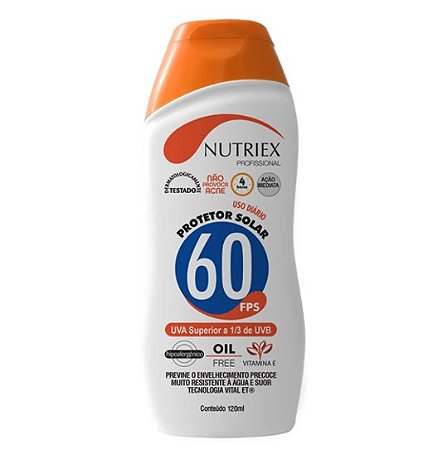 CREME NUTRIEX FPS60 PROTETOR SOLAR 120ML