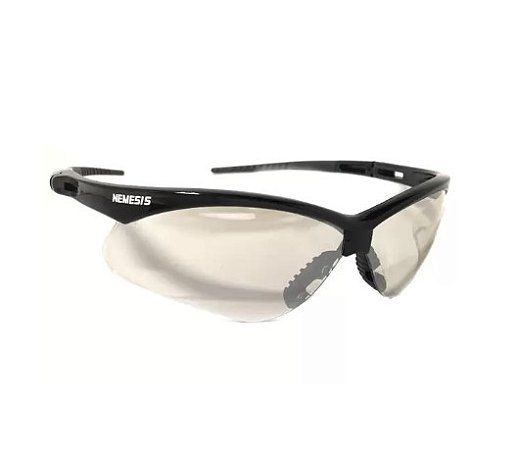 OCULOS IDEAL WORK NEMESIS ARMACAO PRETA LENTE INCOLOR  ESPELHADA CA 15967