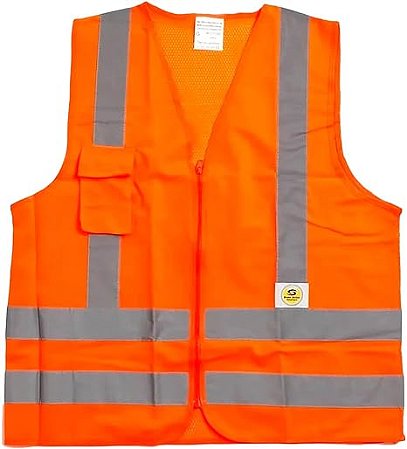 COLETE REFLETIVO SS LARANJA 1 BOLSO TAM GG