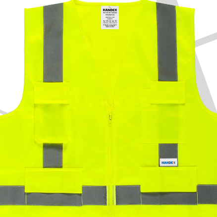 COLETE REFLETIVO AMARELO/VERDE  04 BOLSO TAM G HANDEX