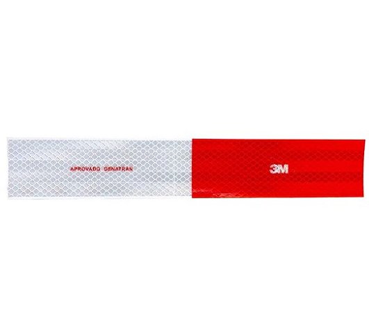 FITA REFLETIVA 3M 8 VERMELHA E BRANCA 983-326 CONSP.50X305MM