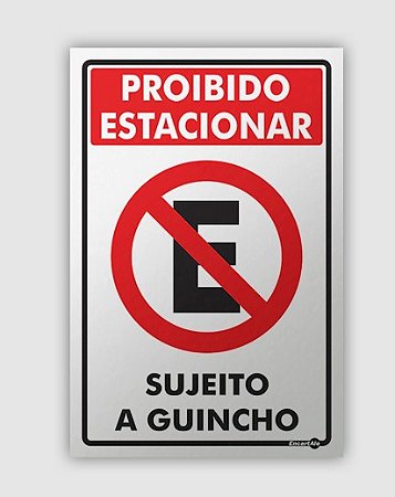 PLACA PS 0,80MM 20X30CM PS253 PROIBIDO ESTACIONAR