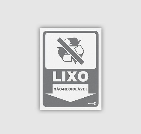 PLACA PS 0,80MM 13X30CM PS192 LIXO NAO RECICLAVEL