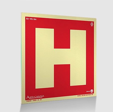 PLACA PVC RIG 1,00MM 18X18CM PAF303 E8 H (HIDRANTE)