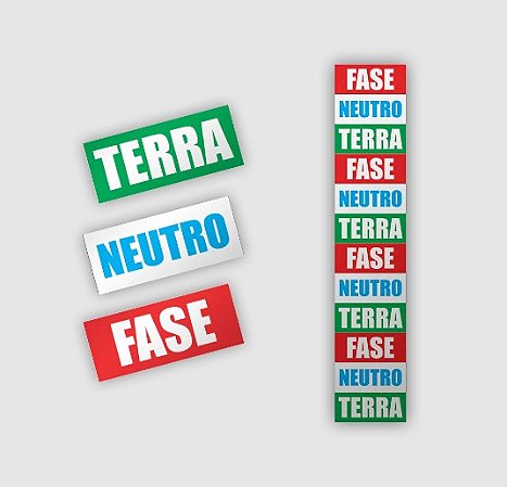 PLACA PS 0,80MM 1,5X3,6CM PS285 FASE/NEUTRO/TERRA (C/12 UN)