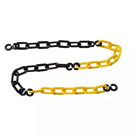 CORRENTE DE SINALIZACAO ELO GRANDE AMARELO E PRETO KTELI