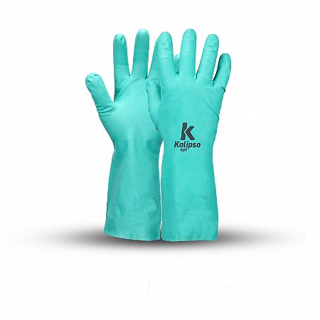 LUVA KALIPSO NITRILI KA 05 VERDE S/FORRO CA:32498