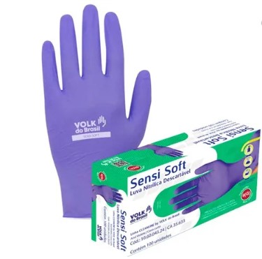 LUVA NITRILICA SOFT VIOLETA C/100 UN CA35633/46249