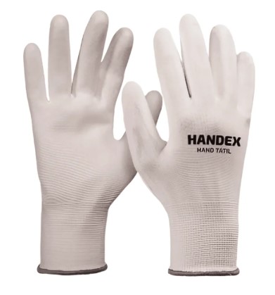 LUVA  PU BRANCA  CA 44552 HANDEX