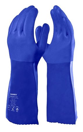 LUVA DE PVC FORRADA PETROBLUE CA38792 35CM DANNY