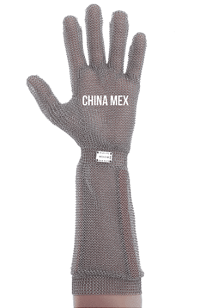 LUVA DE MALHA DE ACO 21CM CHINAMEX TAM M CA 14738