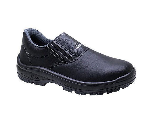 SAPATO KADESH ELÁSTICO MICROK BICO PVC PRETO REF 12242PP CA40885