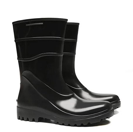 BOTA BRACOL PRETA PVC CANO MEDIO REF82BPC600 CA37456