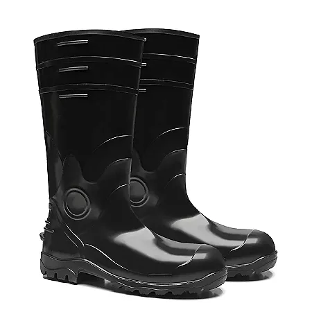 BOTA BRACOL 85BPL200PA PVC PRETA CANO LONGO B/ACO FORRADA CA37750