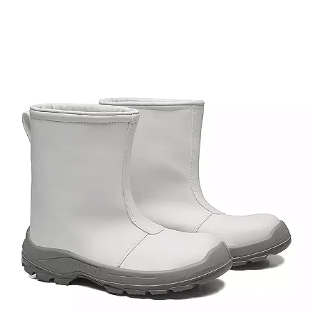 BOTA BRACOL MICROFIBRA BRANCA C/ BICO AÇO CA30608
