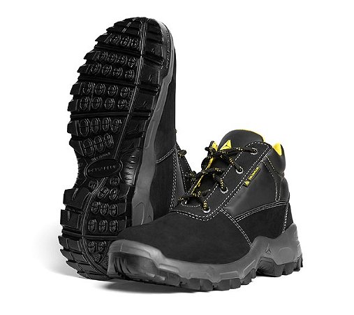 BOTINA DELTA PLUS DE AMARRAR LONDRINA OB SRA WPSLONDROBNO PRETO/AMARELO CA45374