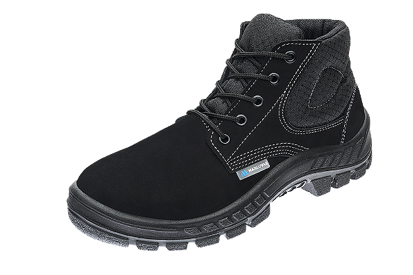 BOTINA MARLUVAS 50B26-CB-BP CADARCO N46 NOBUCK PRETO BI B/PVC CA 45611
