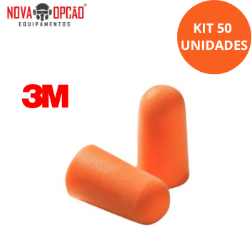 PROTETOR AUDITIVO 3M 1100 TIPO PLUG ESPUMA S/ CORDAO 16DB CA 5674 C/50