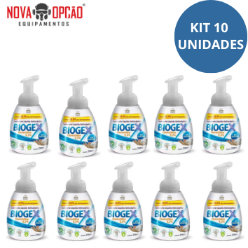 KIT SABONETE NUTRIEX LIQUIDO ANTISSEPTICO BIOGEX 250ML KIT C/10 UNIDADES