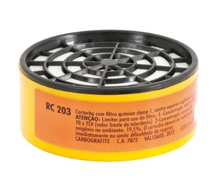 CARTUCHO QUIMICO CARBOGRAFITE RC203 CLASSE 1 GASES ACIDOS (PAR)