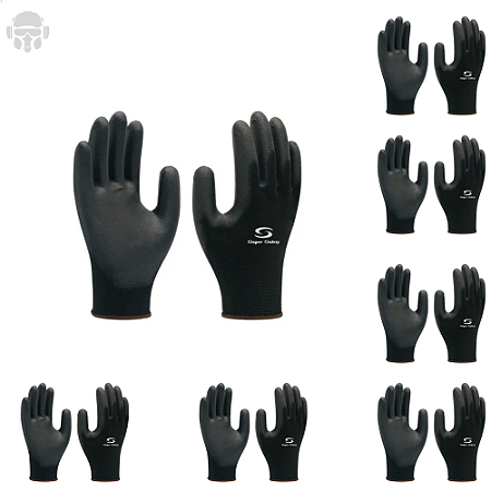 KIT LUVA PU PRETA 1003 SS CA32034 TAM 9