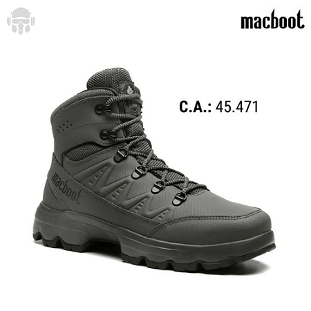 Bota de Segurança Cano Alto Macboot Mac Pro 10 Cinza CA 45471