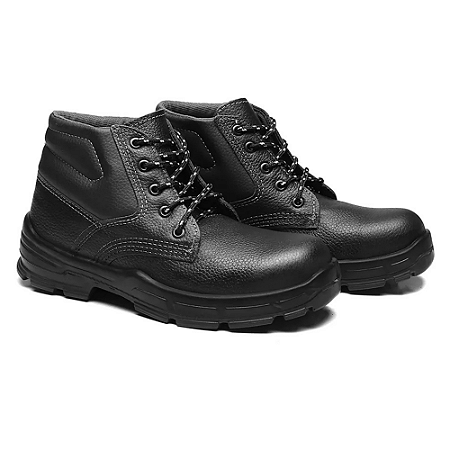 Botina de Segurança Bracol Preta de Amarrar B/ PVC CA 26706