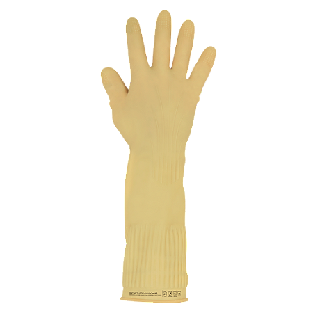 Luva Next Safety Guard Premium Borracha Natural Longa CA 51113 para Proteção Química e Limpeza Profissional
