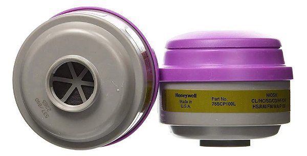 Cartucho Honeywell 7581P100L para Vapores Orgânicos com Filtro P100 para Respiradores (PAR)