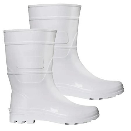 Bota PVC Workflex Branca Cano Médio CA 37130 para Hospital Cozinha e Limpeza
