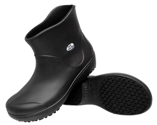 Bota Soft Work Preta CA 37390 para Cozinha Hospital Limpeza e Indústria Alimentícia