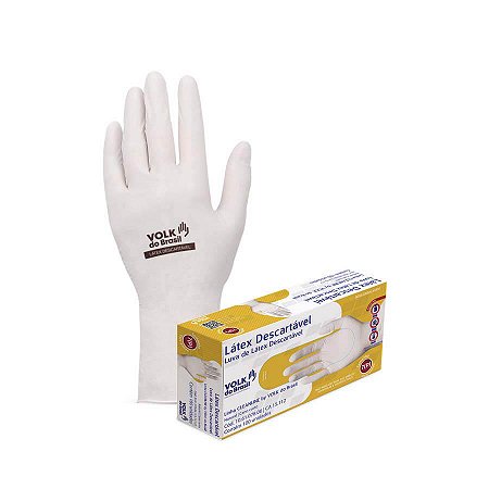 Luva Volk Latex Procedimento Com Amido CA 15112