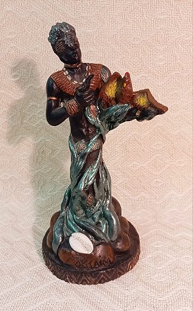 ORIXÁ OSSAIN - RESINA TAM P - 15CM