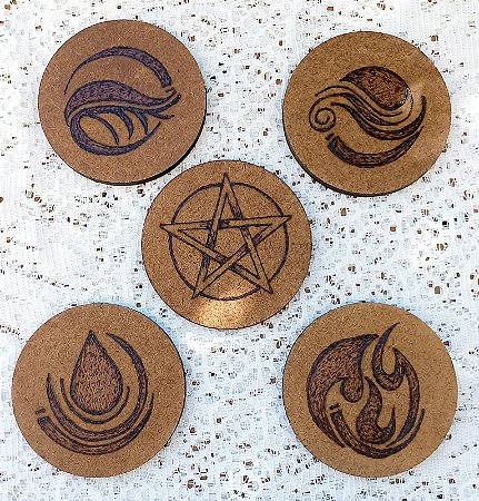 KIT ELEMENTOS DA NATUREZA  01 MDF PIROGRAFIA