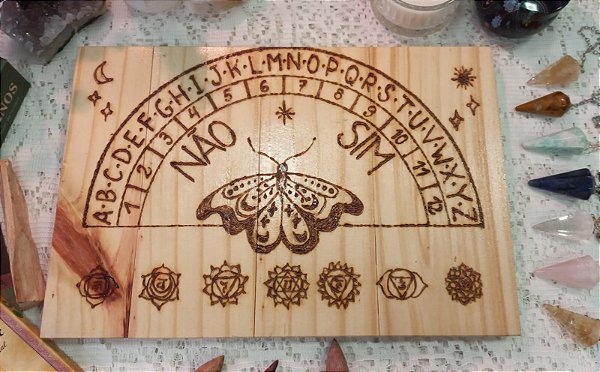TABULEIRO PARA PÊNDULO - CHAKRAS  - PINUS