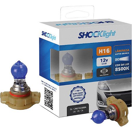 SHOCKLIGHT KIT LAMPADA SUPER BRANCA H16