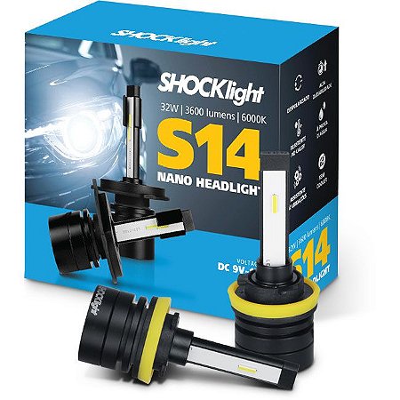 SHOCKLIGHT S14 NANO H8 H9 H11 H16/2 6000K 12V 32W 3600LM